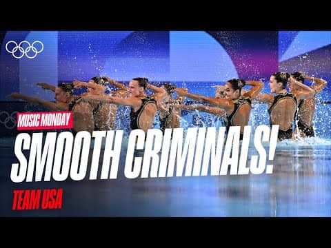 🕴️✨Moonwalking In Water!💧🤩 Team USA 🇺🇸 Artistic Swimming Technical Routine | Music Monday