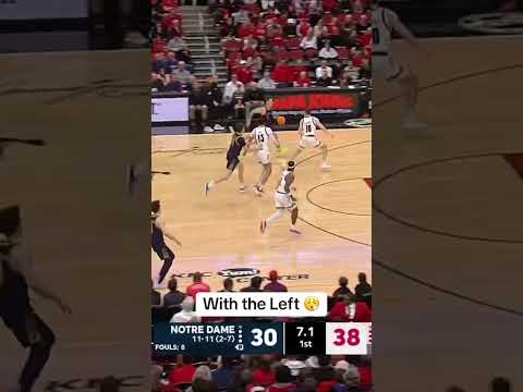 Cole Certa with the clean finish 🧼 #collegebasketball #notredame #accbasketball #basketball