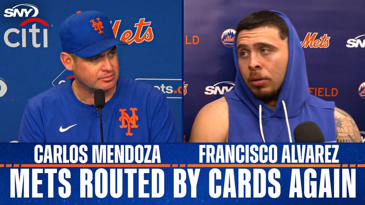 Carlos Mendoza and Francisco Alvarez discuss David Peterson's rough outing in Mets loss