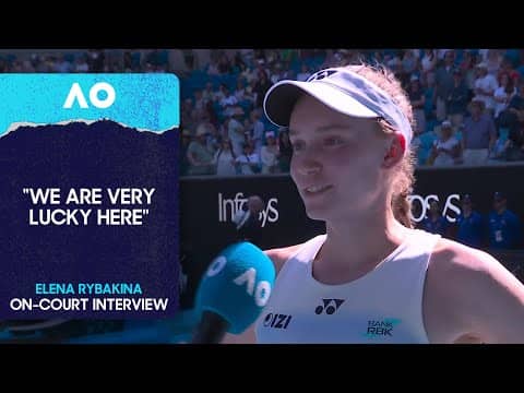Elena Rybakina On-Court Interview | Australian Open 2026 First Round