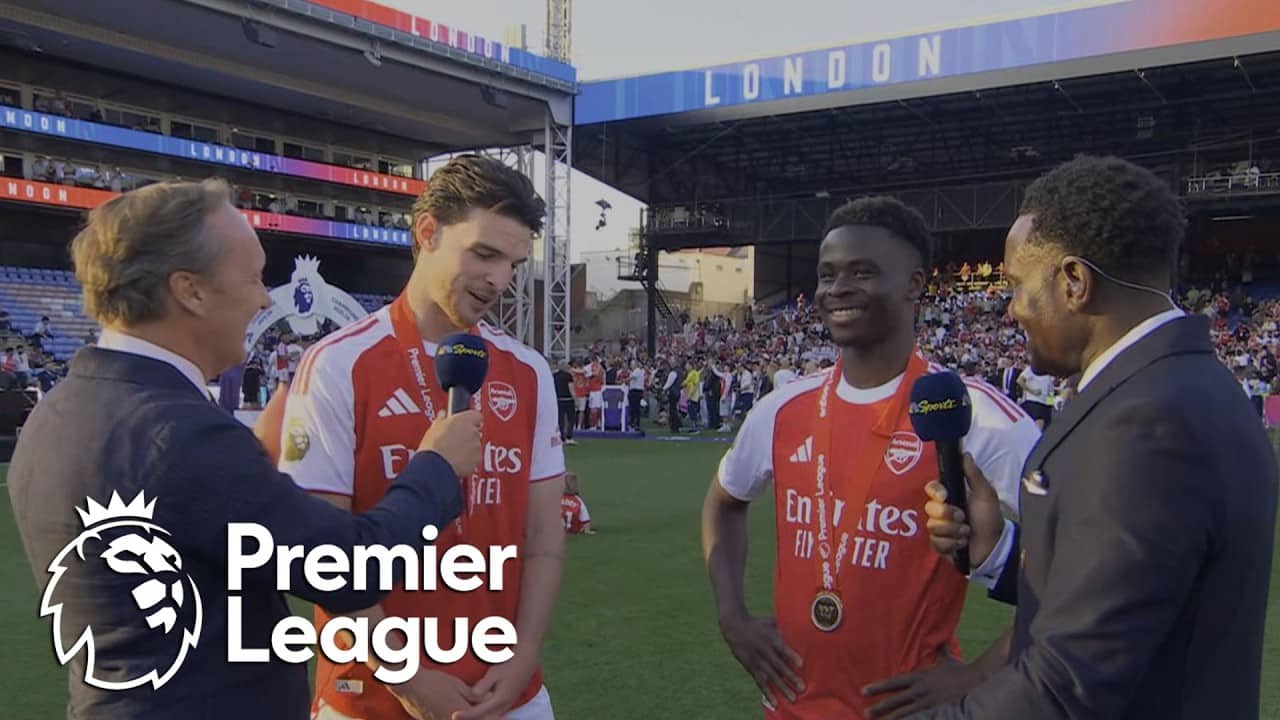 Declan Rice, Bukayo Saka react to Arsenal's Premier League victory | Premier League | NBC Sports