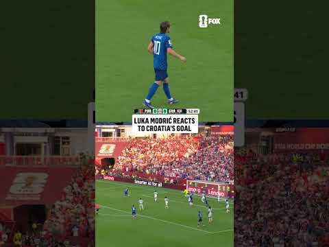 Luka Modrić loved that goal from Perišić to give Croatia the lead 🇭🇷