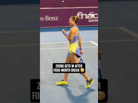 Queening out 👑 #doha #zhengqinwen #wta #tennis