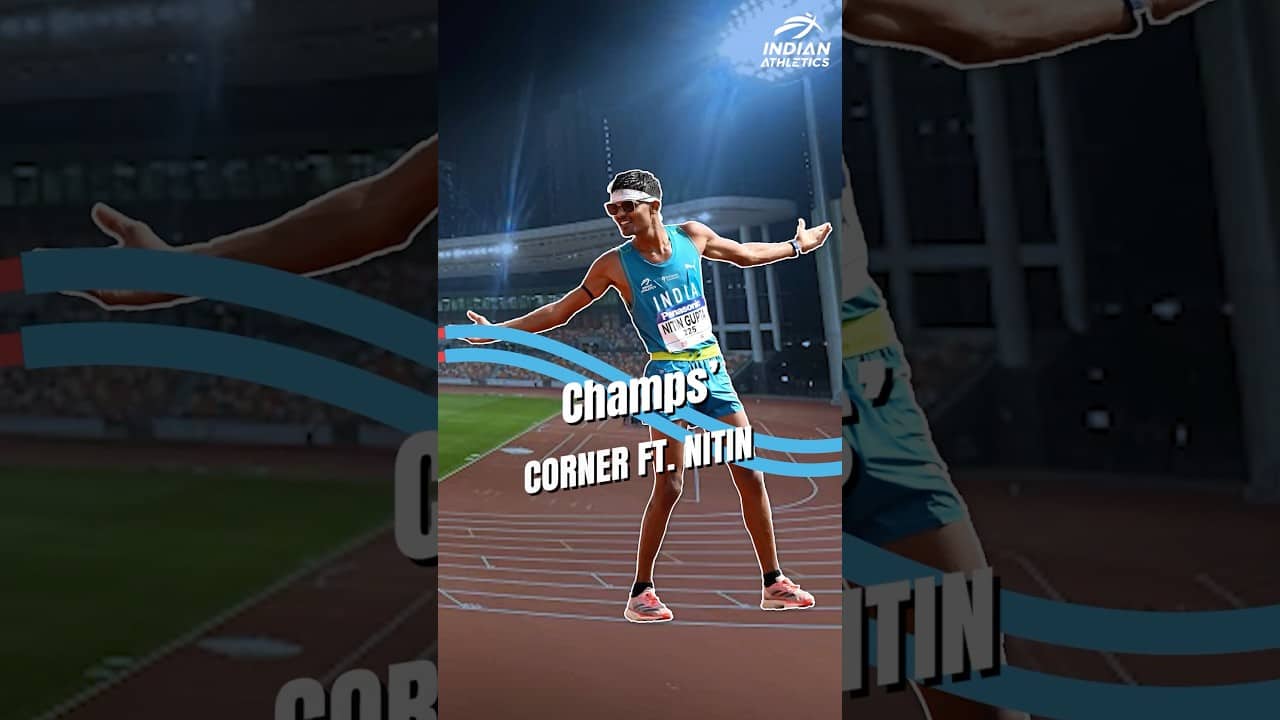 Nitin Gupta on his Asian U20 gold, celebration & plans 🎤 #ChampsCorner #AFI #Shorts