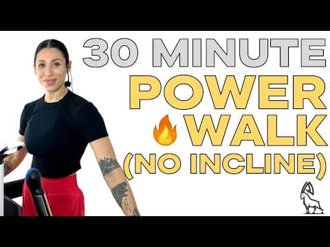 30 MIN POWER WALK (NO INCLINE) | Treadmill Follow Along!