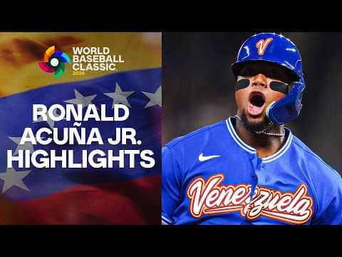 Ronald Acuña Jr. scored 10 runs in Team Venezuela's title run! 🇻🇪 World Baseball Classic Highlights