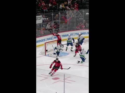 Luke Hughes with a Short Goal vs. Vancouver Canucks