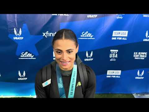 Sydney McLaughlin-Levrone after 50.65 world record in 400m hurdles at US Olympic Trials