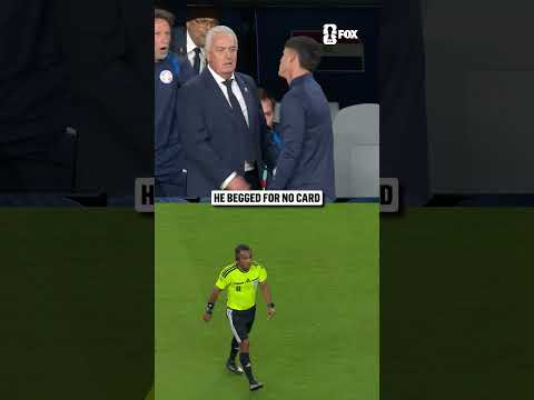 Gustavo Alfaro was pleading with the referee for no card