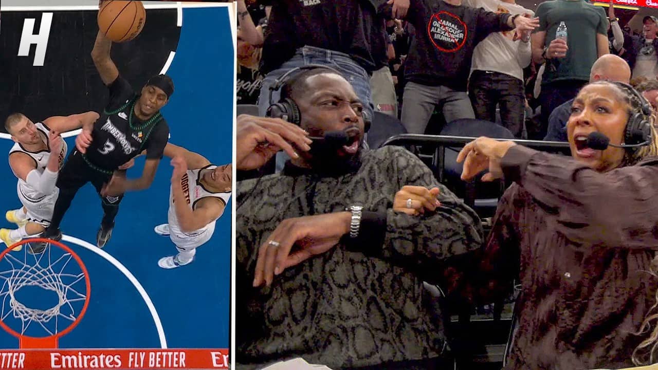 DWade & Candace Parker LOST It After This Jaden McDaniels Dunk 😱