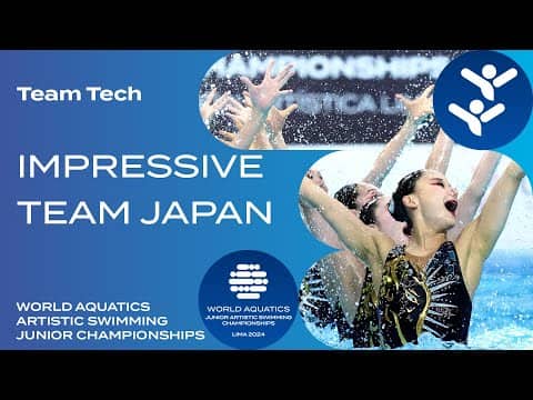🥈 Stunning Team Tech Routine by Japan | Artistic Swimming Juniors 2024