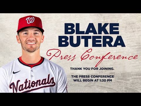 Blake Butera Introductory Press Conference | Washington Nationals | Manager