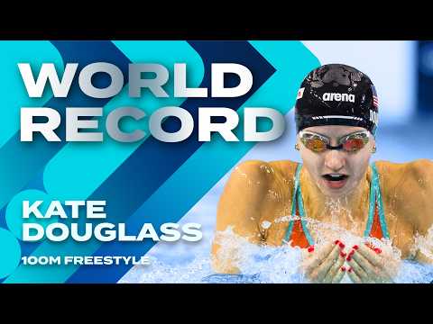 🇺🇸 Kate Douglass makes history! 50.19, a new World Record in the women’s 100m freestyle!