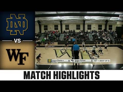 Notre Dame vs. Wake Forest Match Highlights | 2025 ACC Volleyball