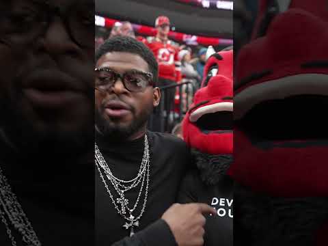 P.K. Subban with NJ Devil as he starts his BIG DAY of Hockey Watching in the New York metro area!