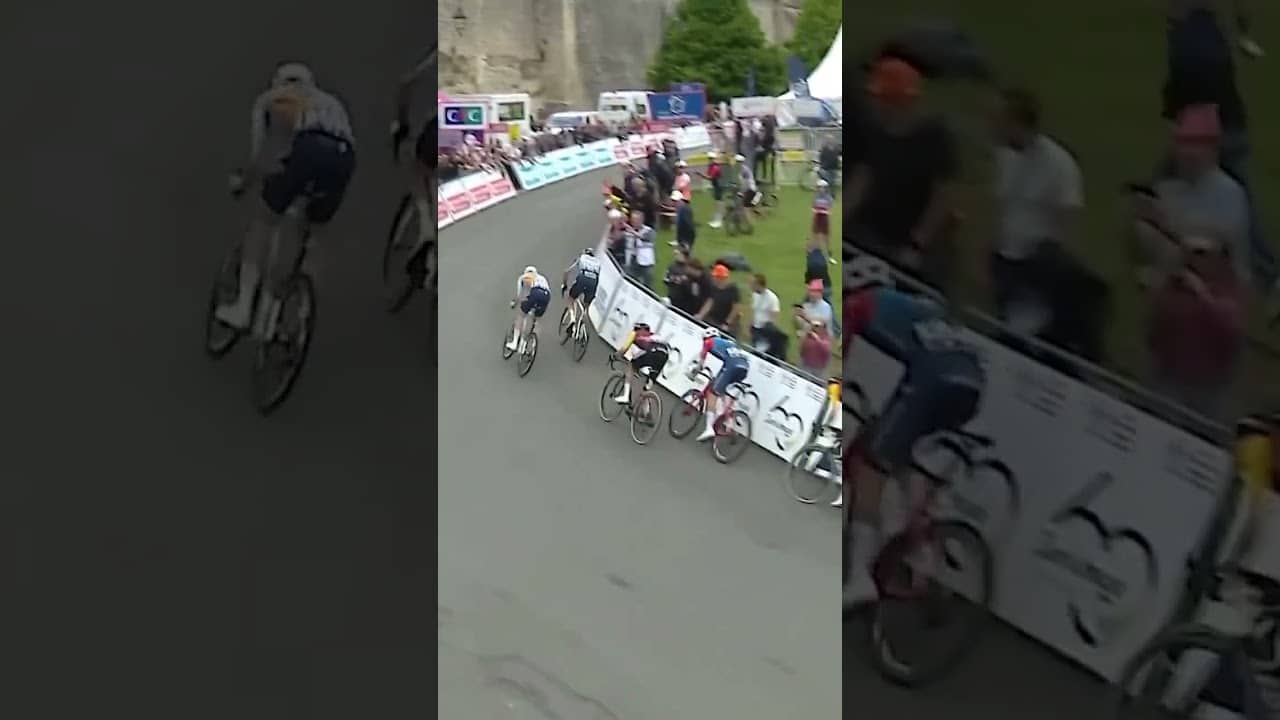 Laurence Pithie wins a savage uphill sprint to take Stage 1 of the Tour of Dunkerque 💪🥇