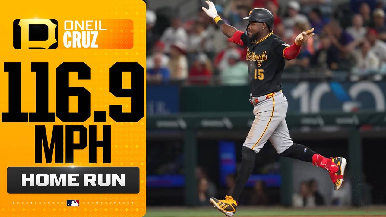 Oneil Cruz hits a 116.9 MPH HR off the top of the FOUL POLE! 😲💥(Hardest-hit HR in 2026... so far!)