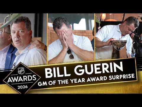 Bill Guerin surprised with Jim Gregory GM of the Year Award