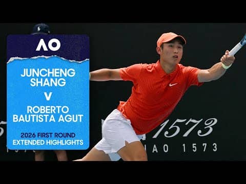 Juncheng Shang v Roberto Bautista Agut Extended Highlights | Australian Open 2026 First Round