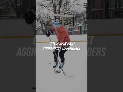 CUT & SPIN PAST AGGRESSIVE DEFENDERS #hockeycoaching #hockeytraining