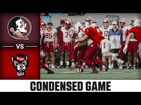 Florida State vs NC State Condensed Game | 2025 ACC Football