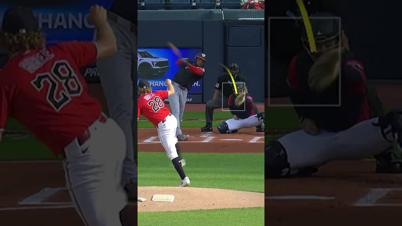 JAMES WOOD LEADOFF HOME RUN IN CLEVELAND
