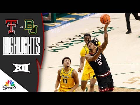 No. 12 Texas Tech vs. Baylor | COLLEGE BASKETBALL HIGHLIGHTS | 1/20/26 | NBC Sports