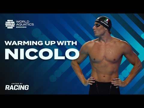 Have you ever wondered how swimmers warm up: Nicolo Martinenghi is here to you show you! 💪