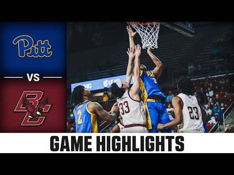 Pitt vs. Boston College Game Highlights | 2025-26 ACC Men's Basketball