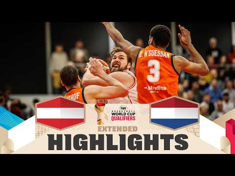 Austria 🇦🇹 v Netherlands 🇳🇱 | Extended Highlights | FIBA Basketball World Cup 2027 European Qualif.