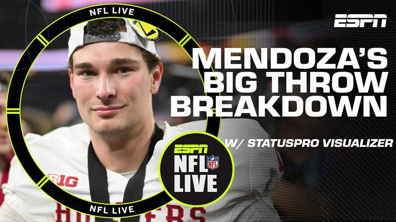 Dan Orlovsky breaks down his favorite throw from Fernando Mendoza at Indiana | NFL Live