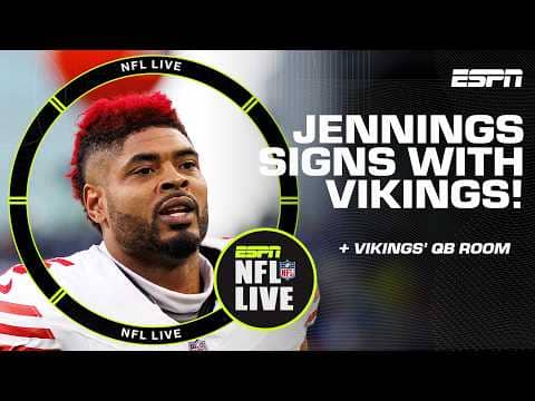 Jauan Jennings signs with the Vikings 🚨 When a ball's in the air, IT’S HIS - EJ Manuel | NFL Live