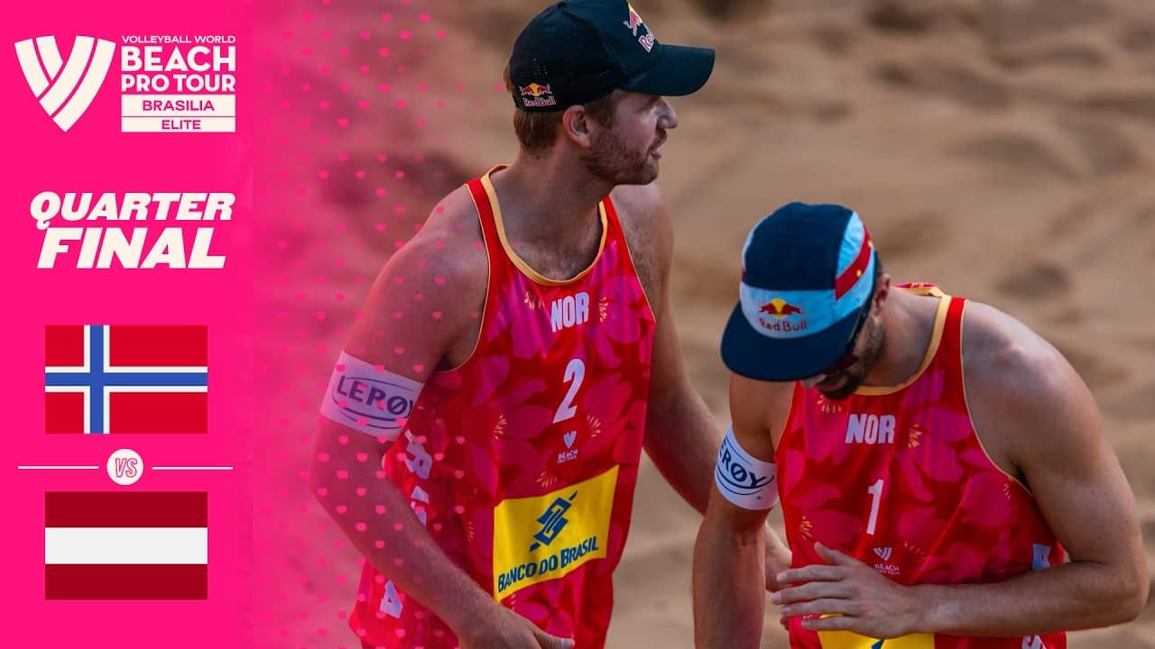 Mol, A./Sørum, C vs. Plavins/Fokerots - Quarter Final Highlights | Brasilia 2026 #BeachProTour"