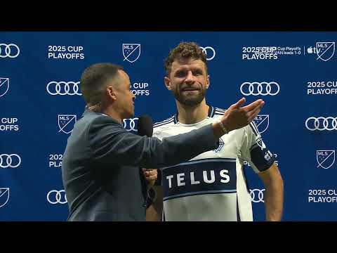 Thomas Müller Postgame after Vancouver's Opening 2025 Audi MLS Cup Playoffs Win