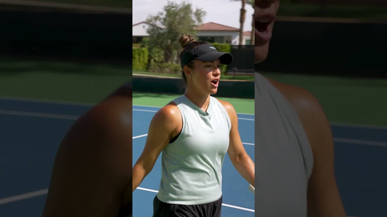 WTA Doubles Pros: Desirae Krawczyk & Gugu Olmos Show Us How It's Done #tennis #doublestennis