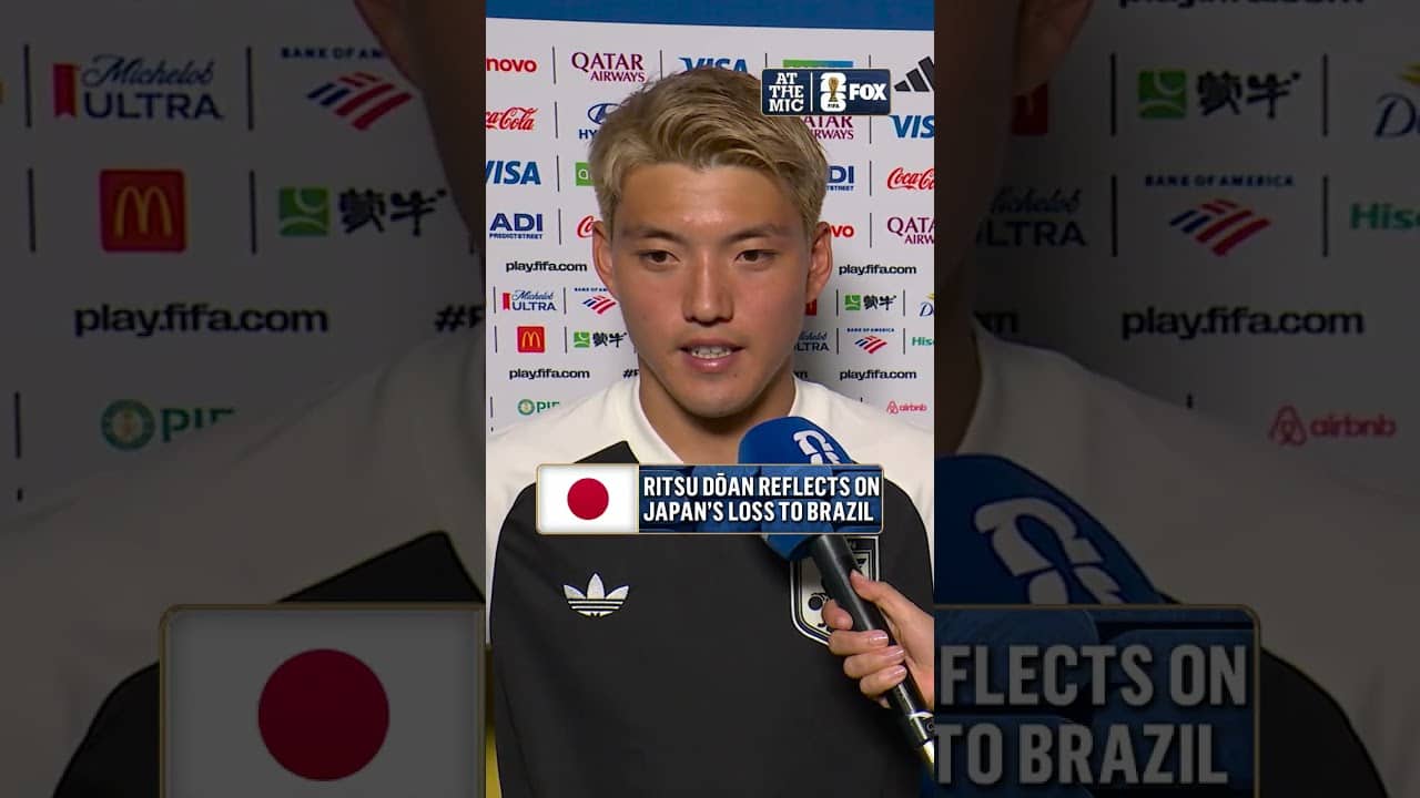 Ritsu Dōan spoke with Natalie Gedra after Japan's loss to Brazil in the Round of 32 🇯🇵