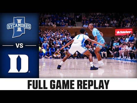 Indiana State vs. Duke Full Game Replay |  2025-26 ACC Men’s Basketball