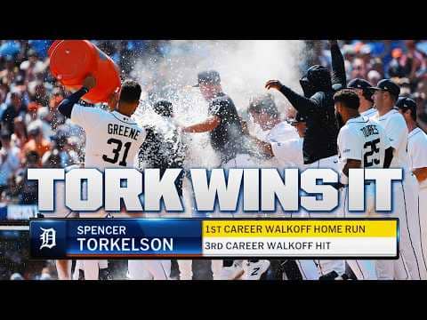 Spencer Torkelson clubs a walk-off homer for the Tigers! (Full inning) 💥 | MLB Highlights