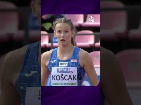 42-year old championship best crushed by Jana Koscak 🇭🇷😲  #Tampere2025 #U20Champs #athletics