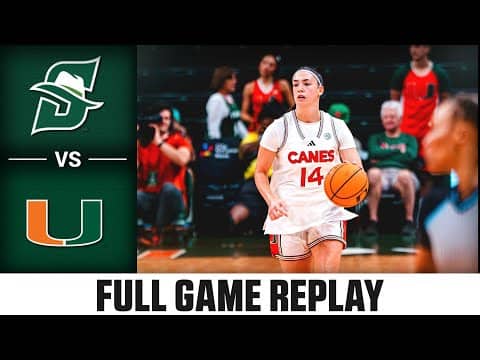 Stetson vs. Miami Full Game Replay | 2025-26 ACC Women's Basketball