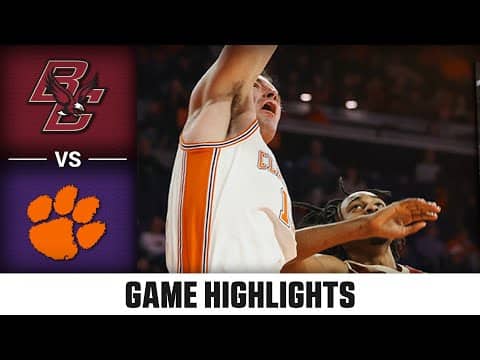 Boston College vs. Clemson Game Highlights | 2025-26 ACC Men's Basketball