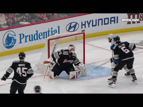 Cam Fowler scores a goal against the New Jersey Devils