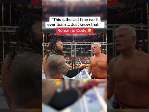 This tense exchange between Roman Reigns & Cody Rhodes 👀