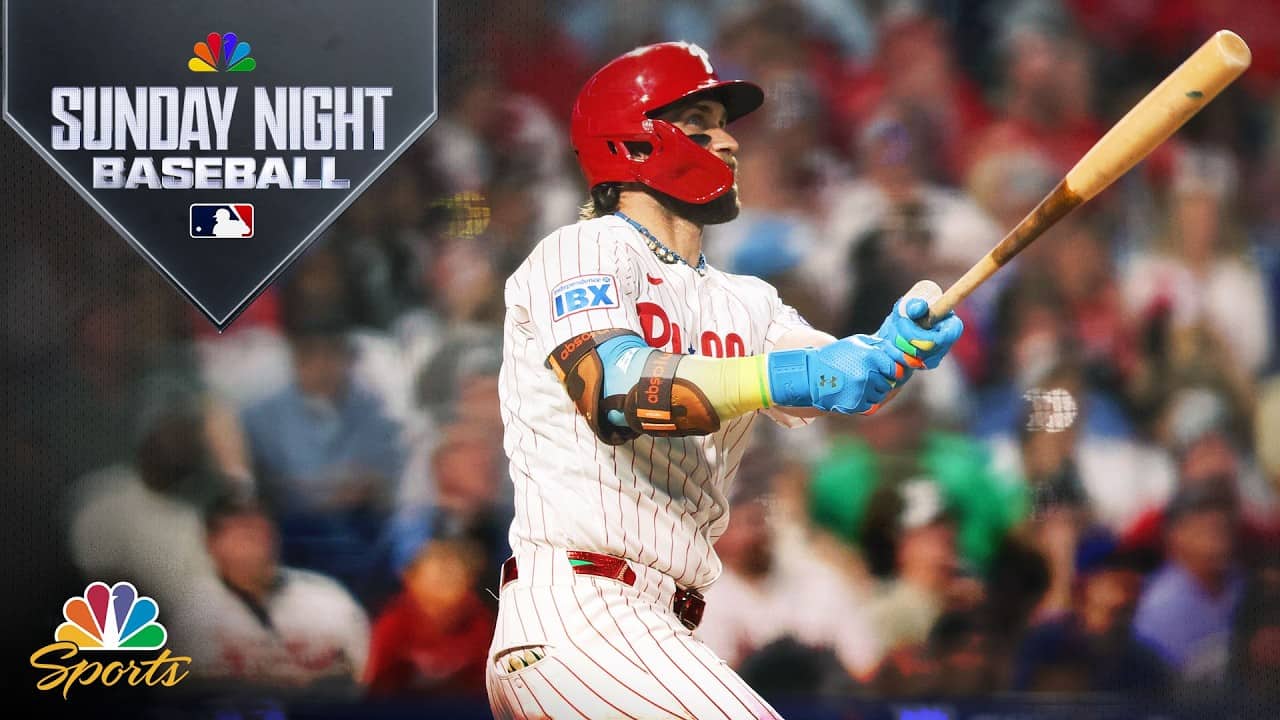 Bryce Harper DRILLS solo shot for 17th home run of the year | Sunday Night Baseball | MLB on NBC