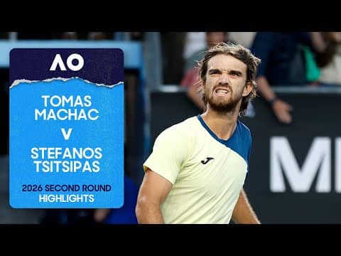 Tomas Machac v Stefanos Tsitsipas Highlights | Australian Open 2026 Second Round