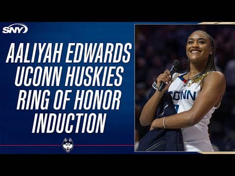 Watch as Aaliyah Edwards is inducted into the UConn Huskies Ring of Honor!