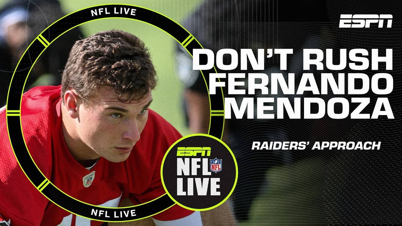 DON'T RUSH Fernando Mendoza 🛑 The Raiders' approach to starting the rookie QB | NFL Live