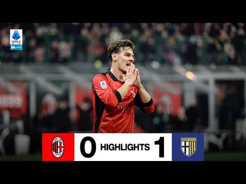 Tante occasioni, un palo di Leão, ma finisce in sconfitta | Milan 0-1 Parma | Highlights Serie A