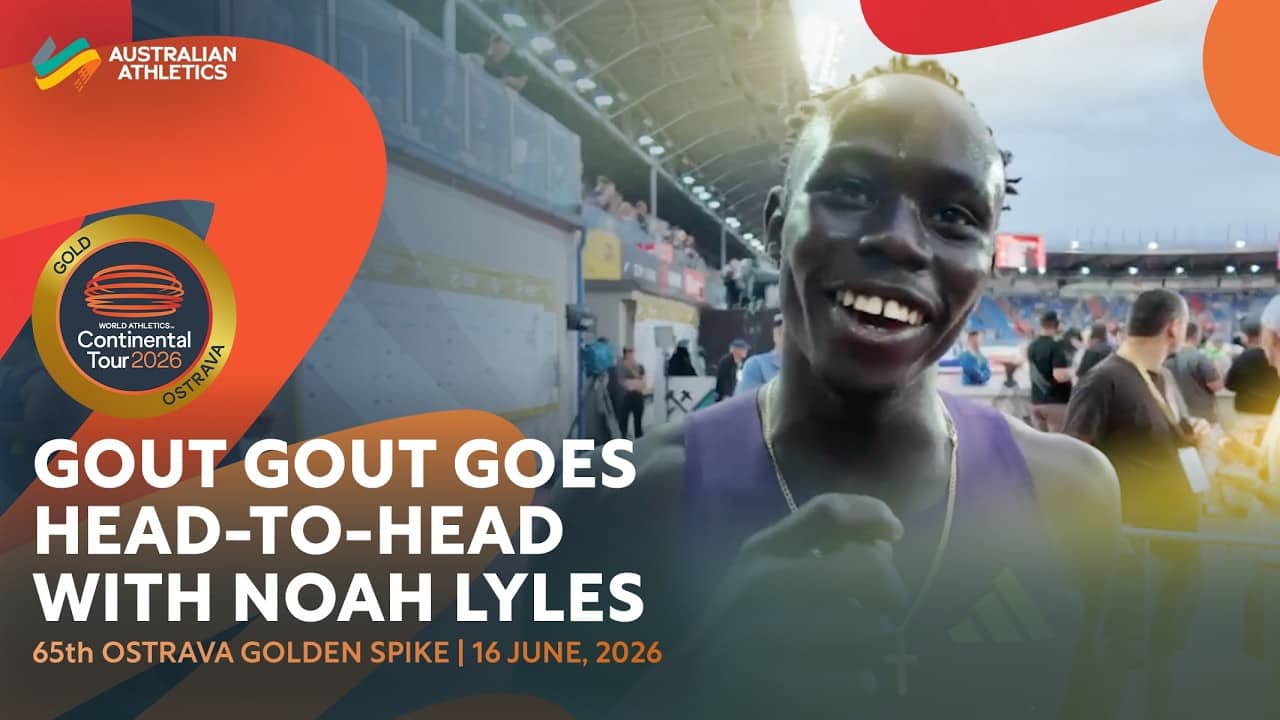 Gout Gout clocks 14.96 over 150m | 2026 Ostrava Golden Spike