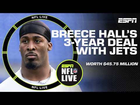 Breece Hall reaches new deal with Jets 💰 Can New York compete in the AFC East? | NFL Live